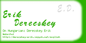 erik derecskey business card